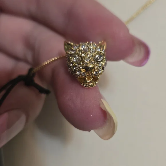 Alexis Bittar Striking Gold Panther Pendant Necklace - Picture 5 of 7